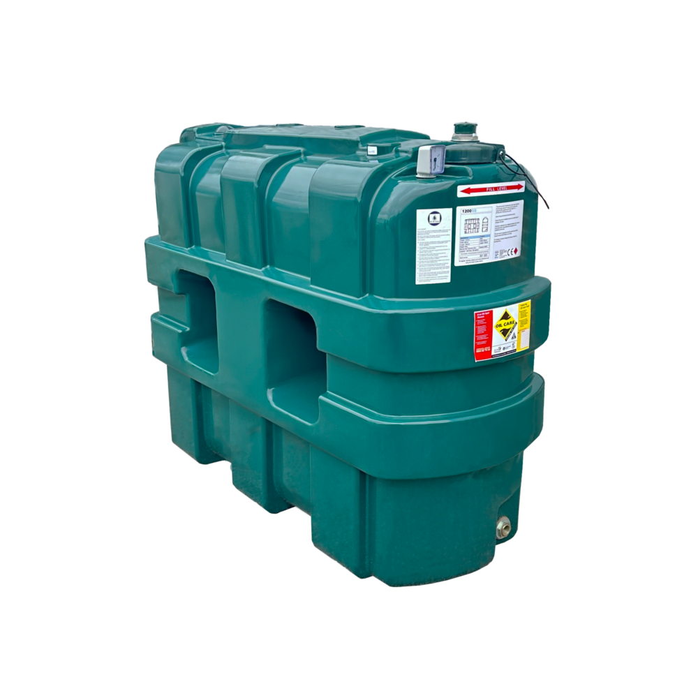 1200 Litre Slimline Plastic Single Skinned Oil Tank - Centurion