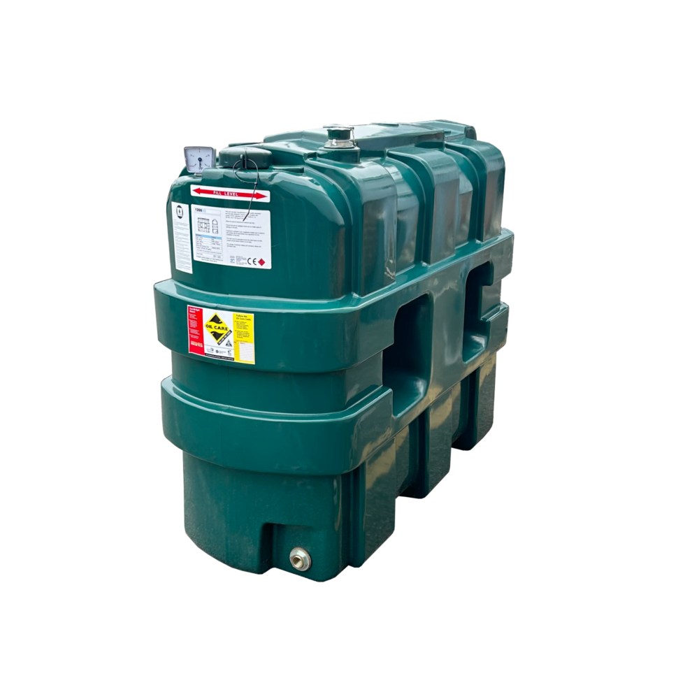 1200 Litre Slimline Plastic Single Skinned Oil Tank