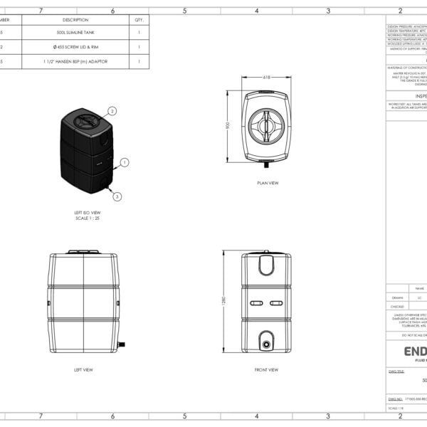 500 Litre Insulated Water Tank