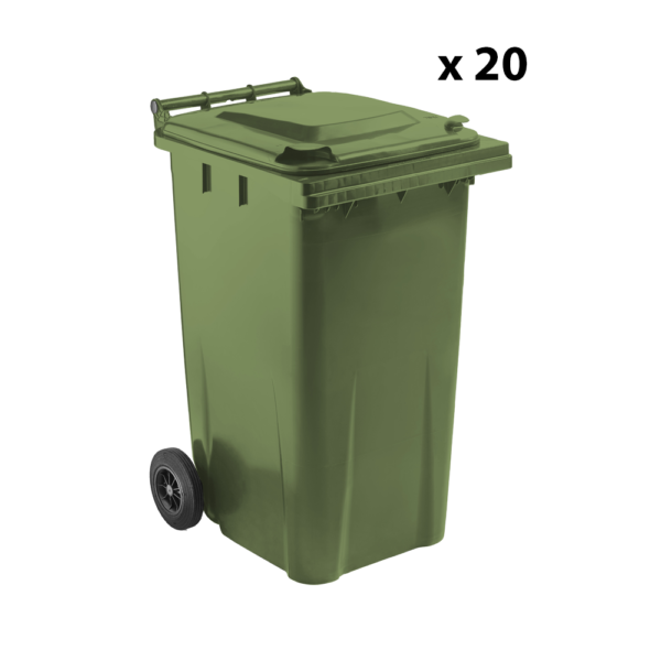 240 Litre Wheelie Bin - Green