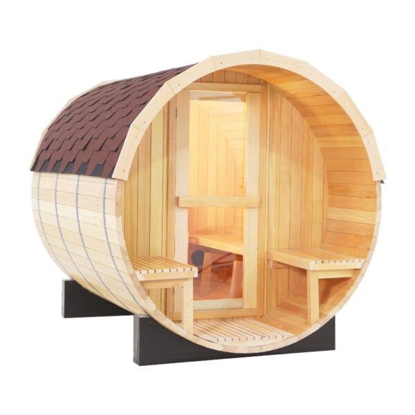 4-6 Person Outdoor Wood Barrel Sauna