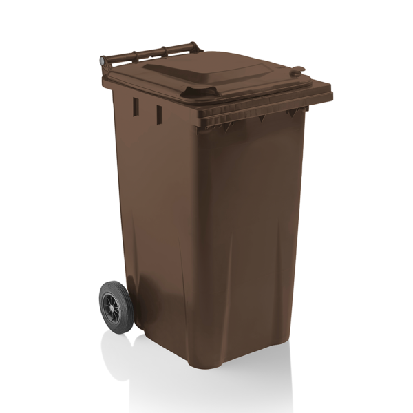 240 Litre Wheelie Bin - Brown