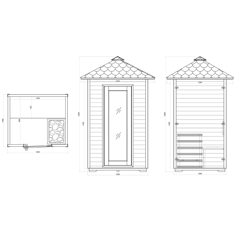 2 Person Outdoor Sauna House - Image 7