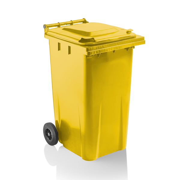 240 Litre Wheelie Bin - Yellow