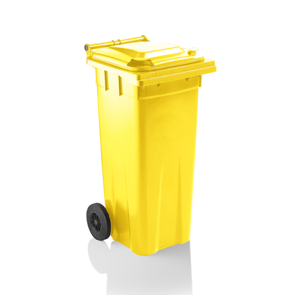 140 Litre Wheelie Bin - Yellow